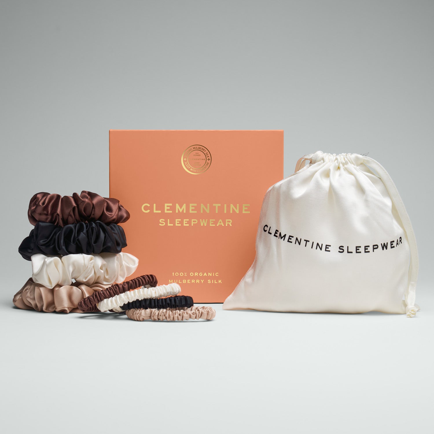 Organic Silk Scrunchie Pack