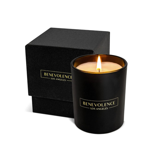 Matte Black Scented Candle in Rose & Sandalwood