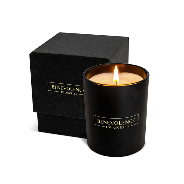 Matte Black Scented Candle - Rose & Sandalwood