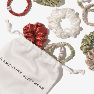 Organic Silk Scrunchie Pack