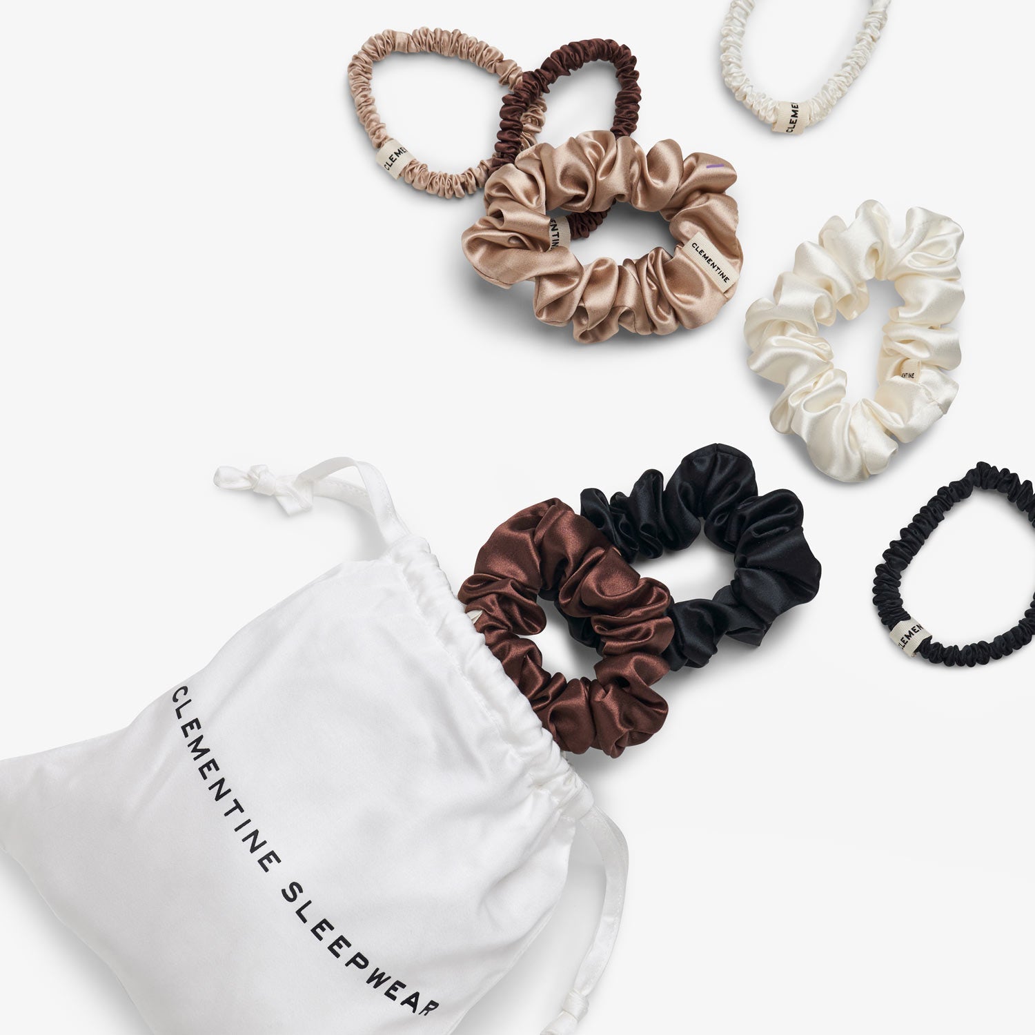 Organic Silk Scrunchie Pack