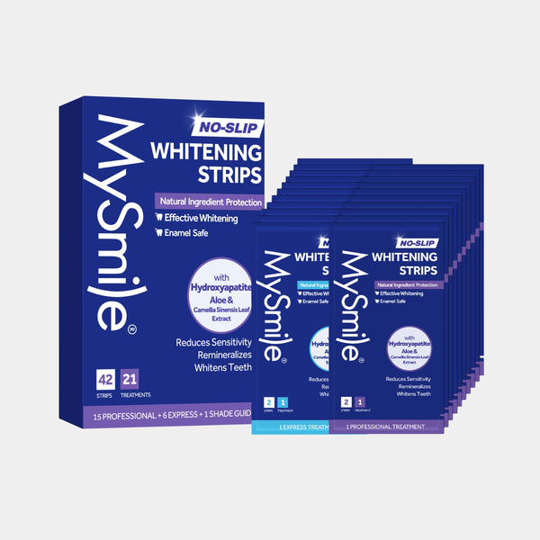 MySmile Teeth Whitening Strips with Natural Ingredients (14 Treatments)