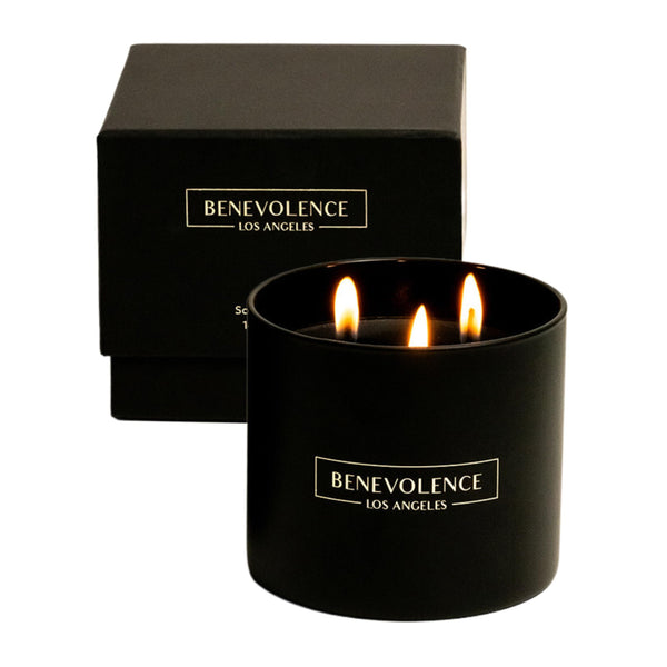 Black Wax Scented Candle