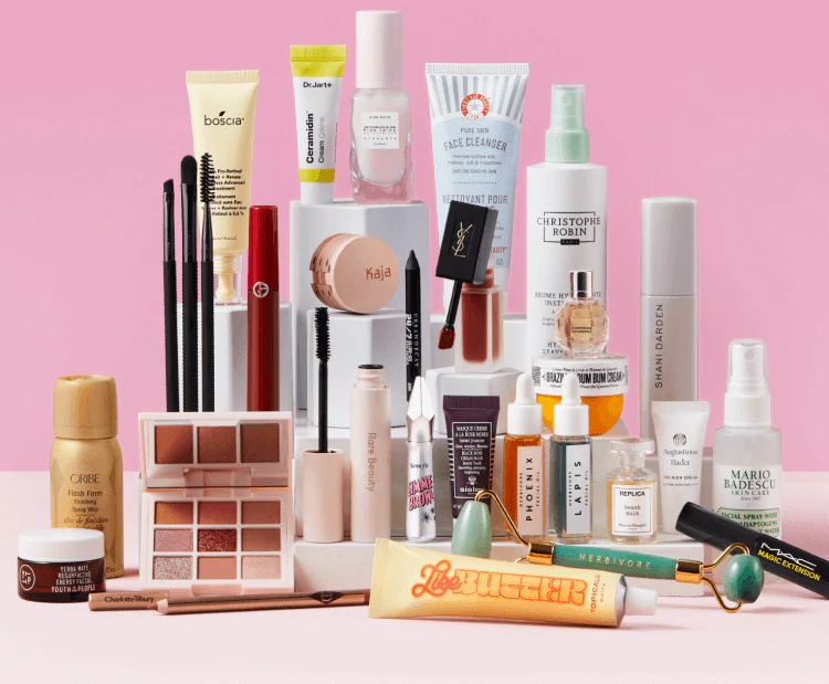 Grouping of Allure recommended beauty products.